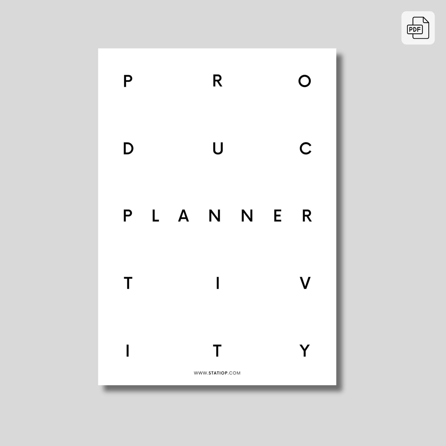 Printable Planner Inserts | Productivity Planner Title Page